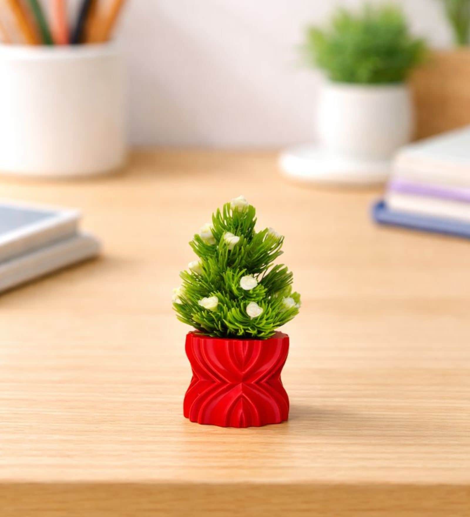 Artificial Plants with Red Pot