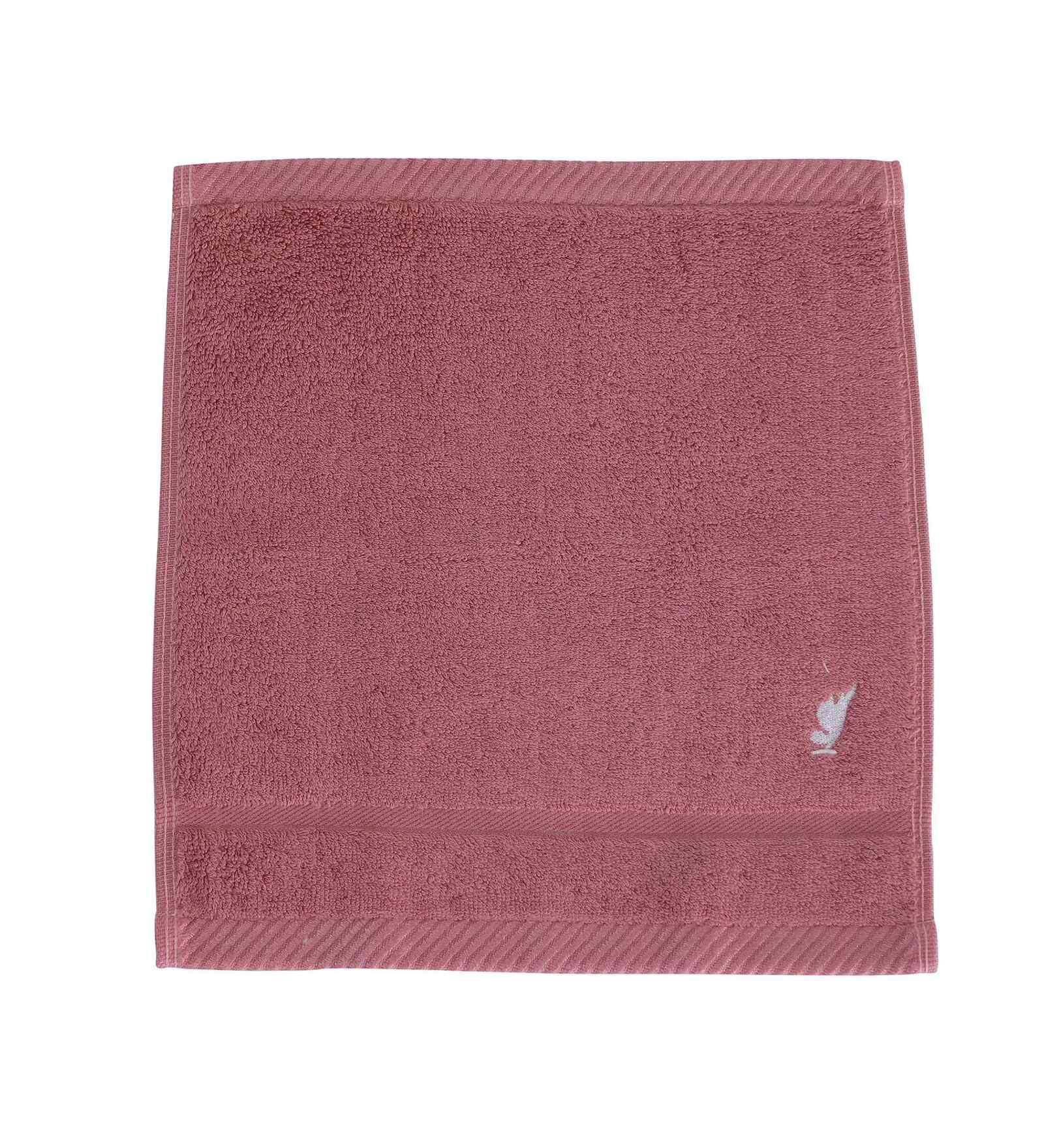 Red Bamboo Cotton Solid 650 GSM Face Towel Set (4Pc)