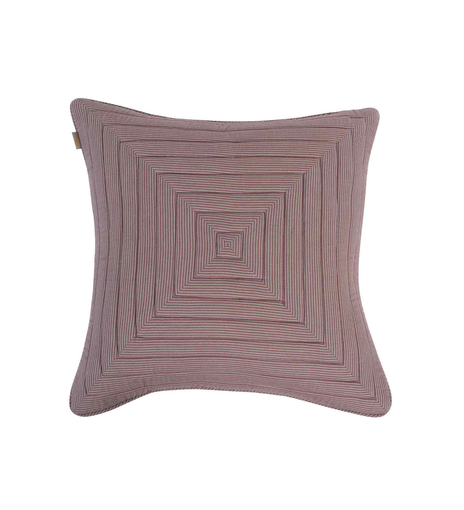 Red Cotton Solid 18x18 inches Square Cushion Cover