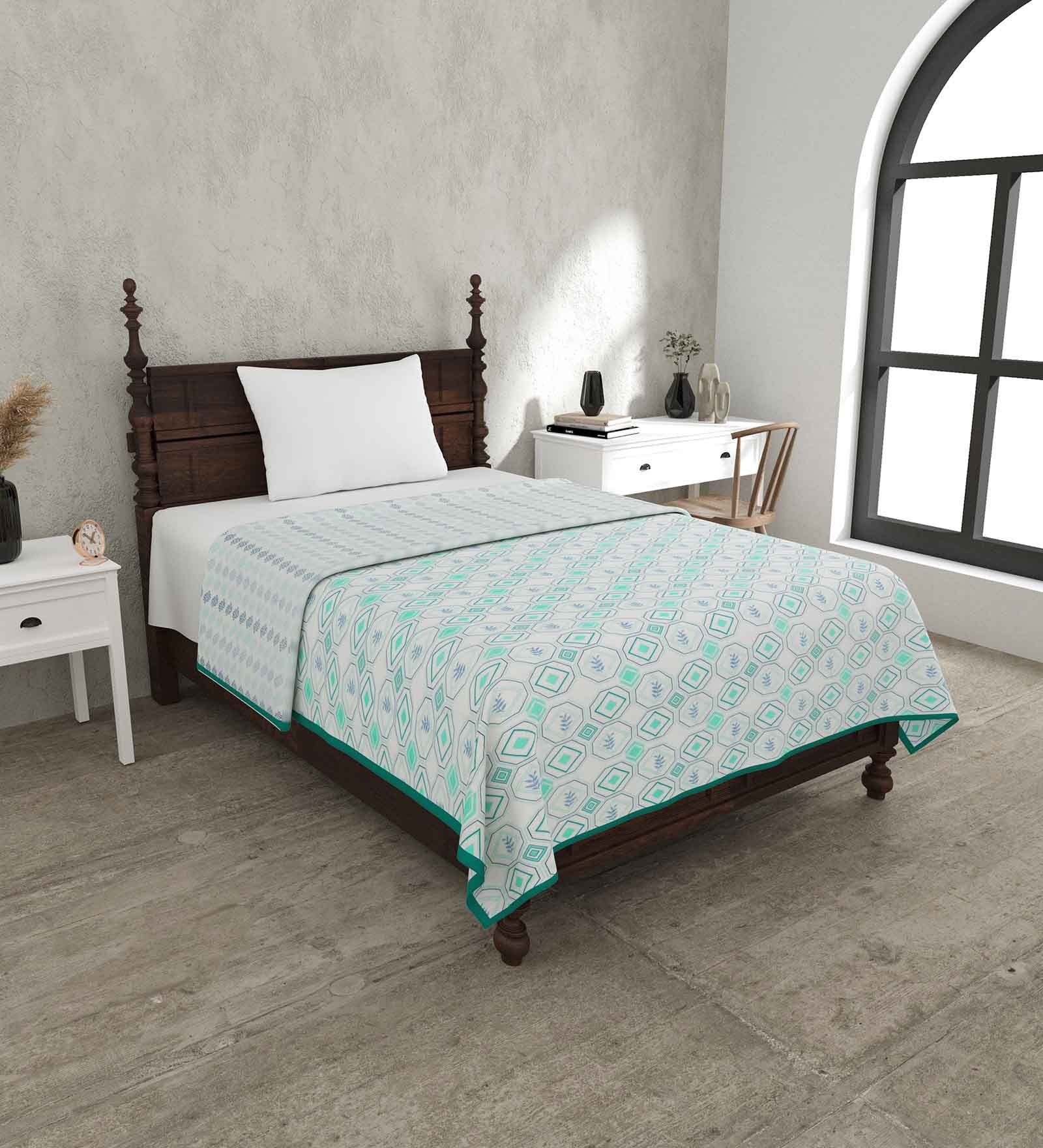 Green Cotton Traditional 220 GSM Double Bed Dohar