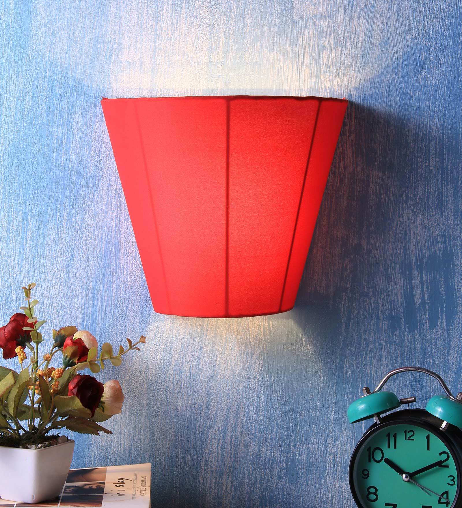 Red Cotton Wall Light