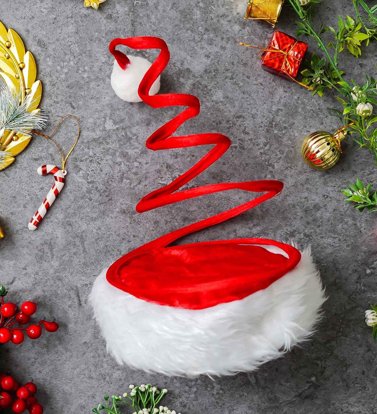 Red Fabric Christmas Cap