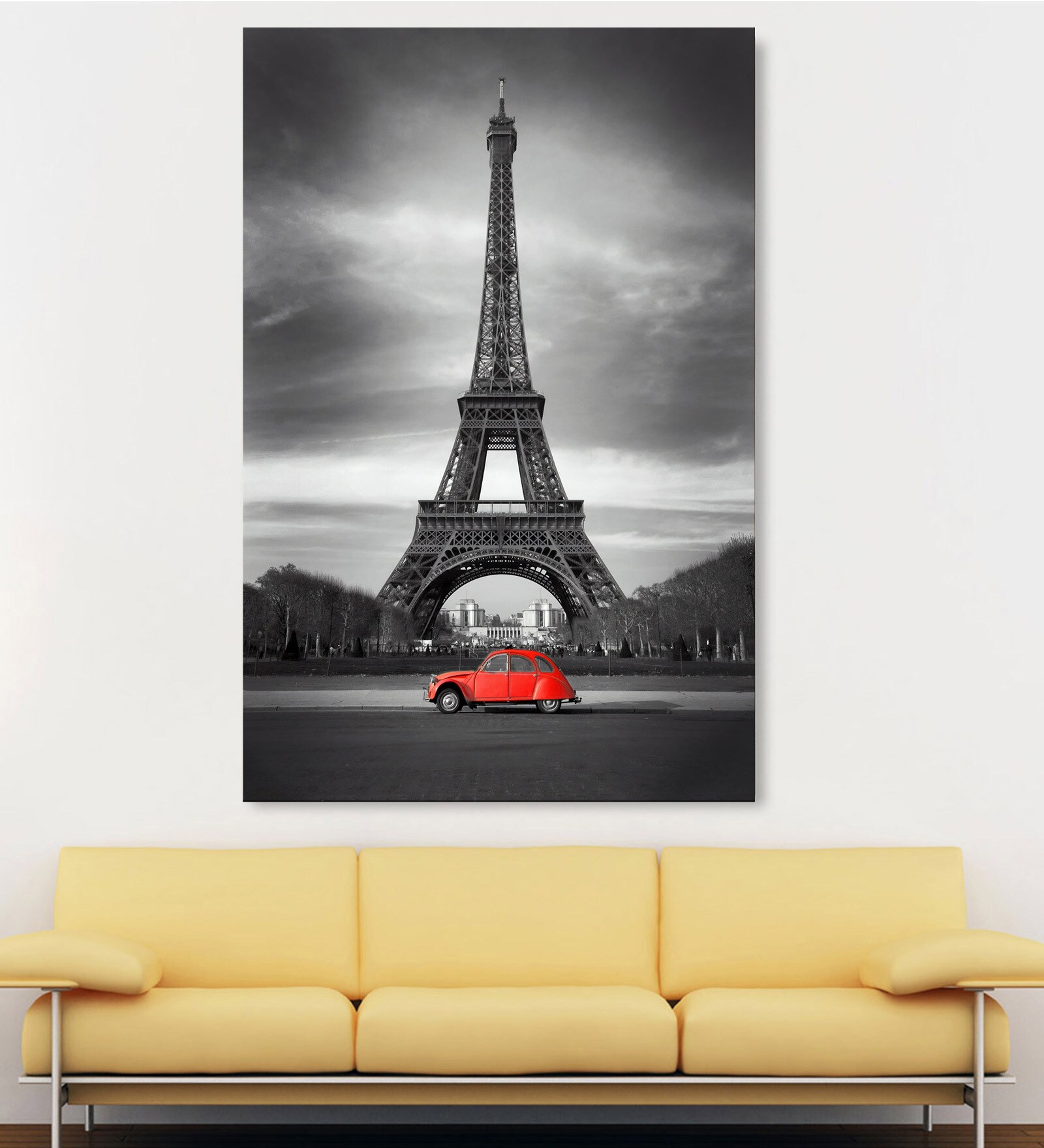 Tower In Red Canvas Framed Art Print (33 x 21 Inches)