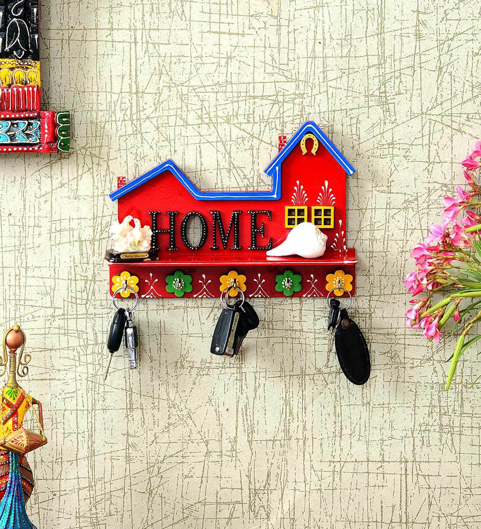 Red Mdf Home Decorative Key Holder Red Mdf Home Decorative Key Holder