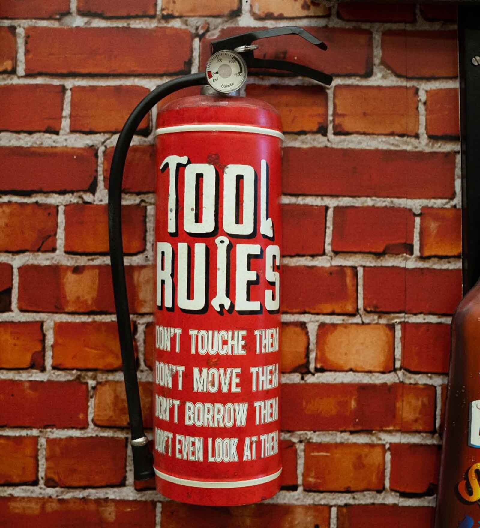 Red Metal Prop Extinguisher