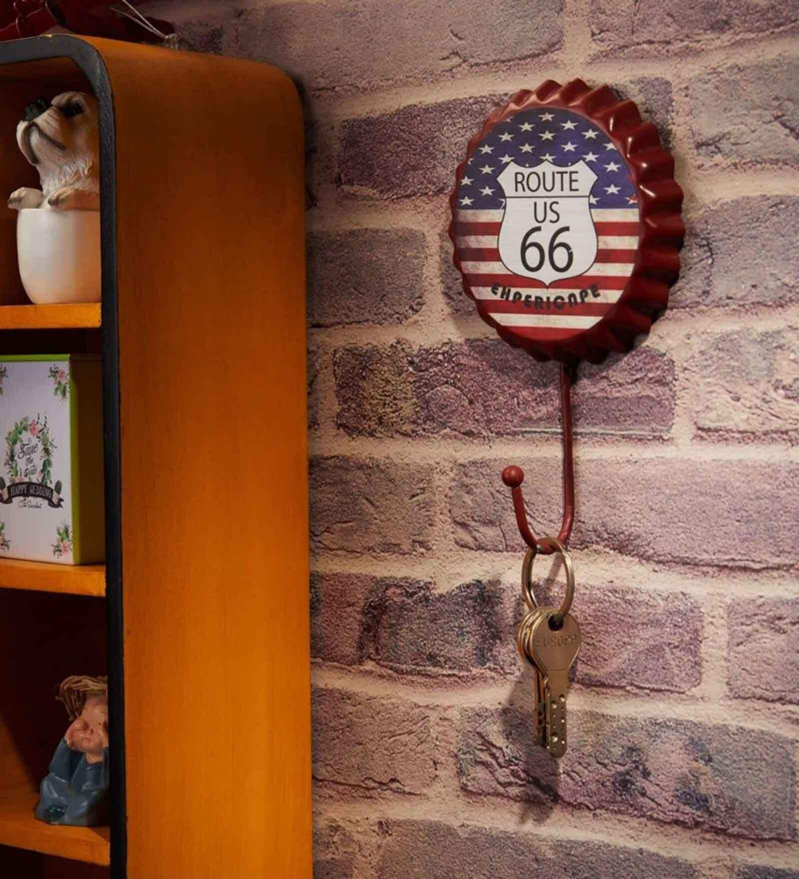 Red Metal Route 66 Hook