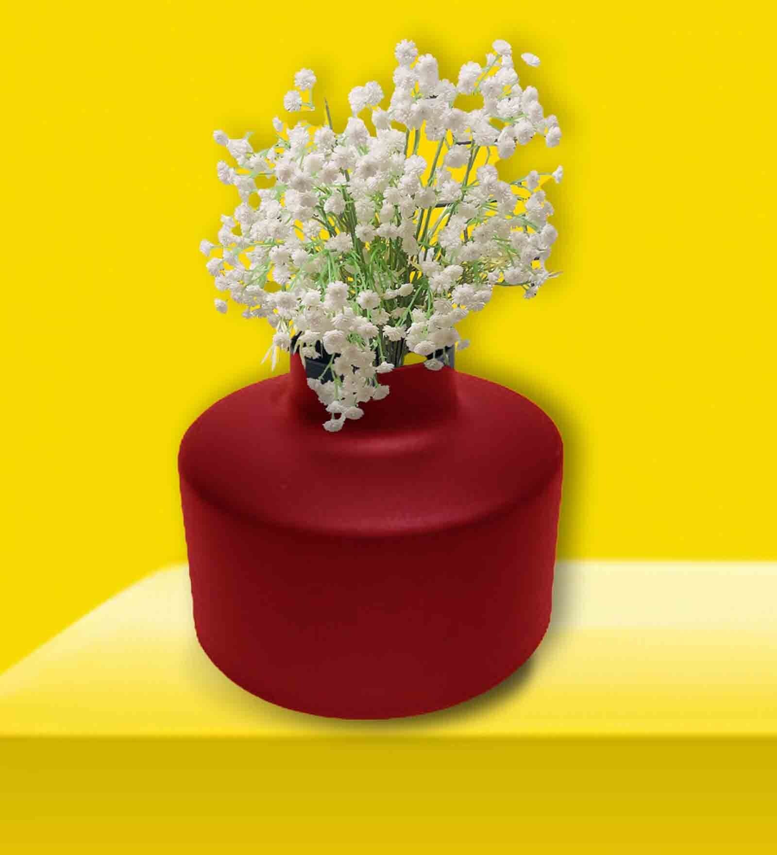 Buy Red Metal Vase at 26 OFF by Pepperfry