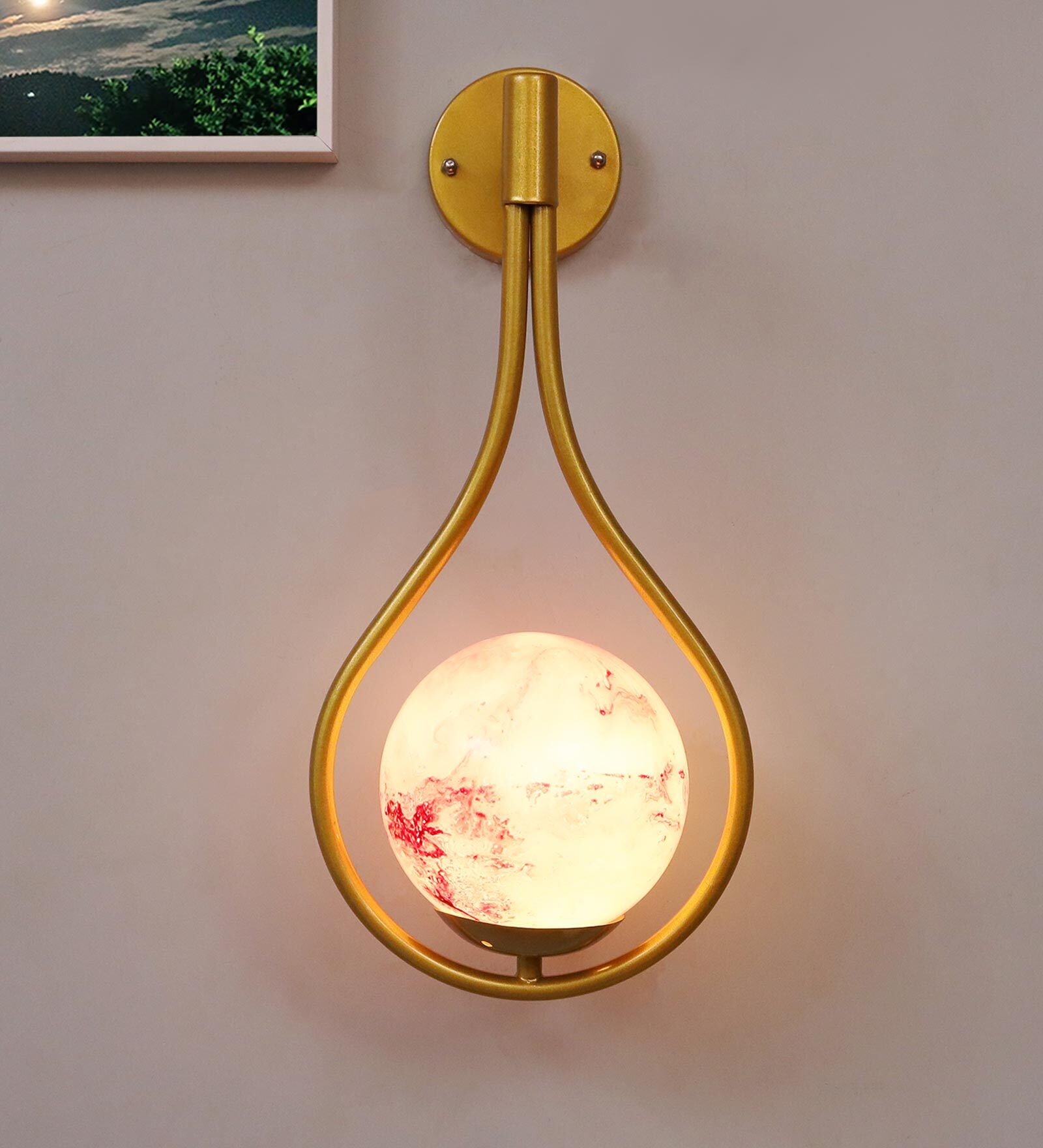 Victoria Red Metal Wall Sconces