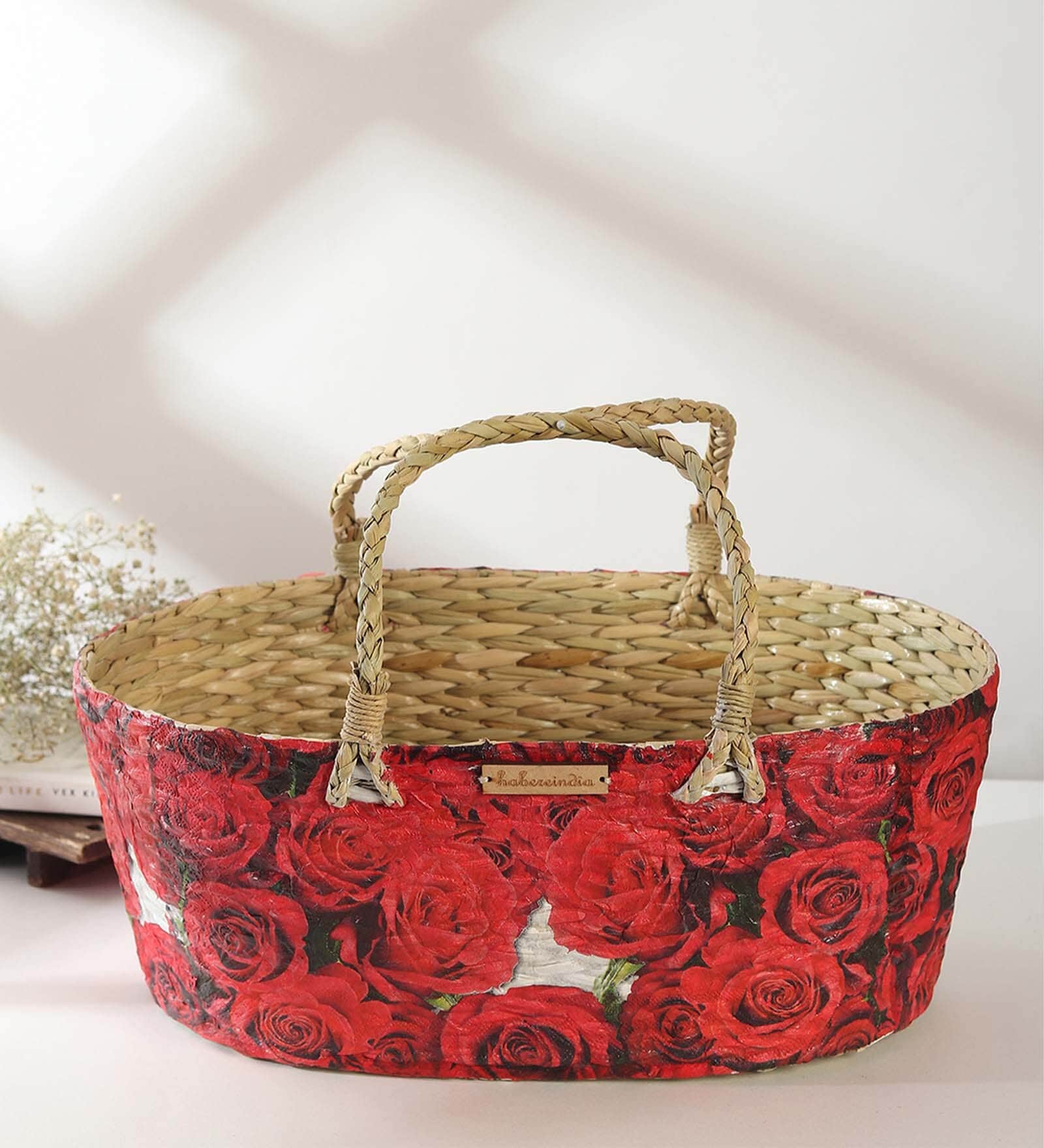 Red Natural Fibre Basket