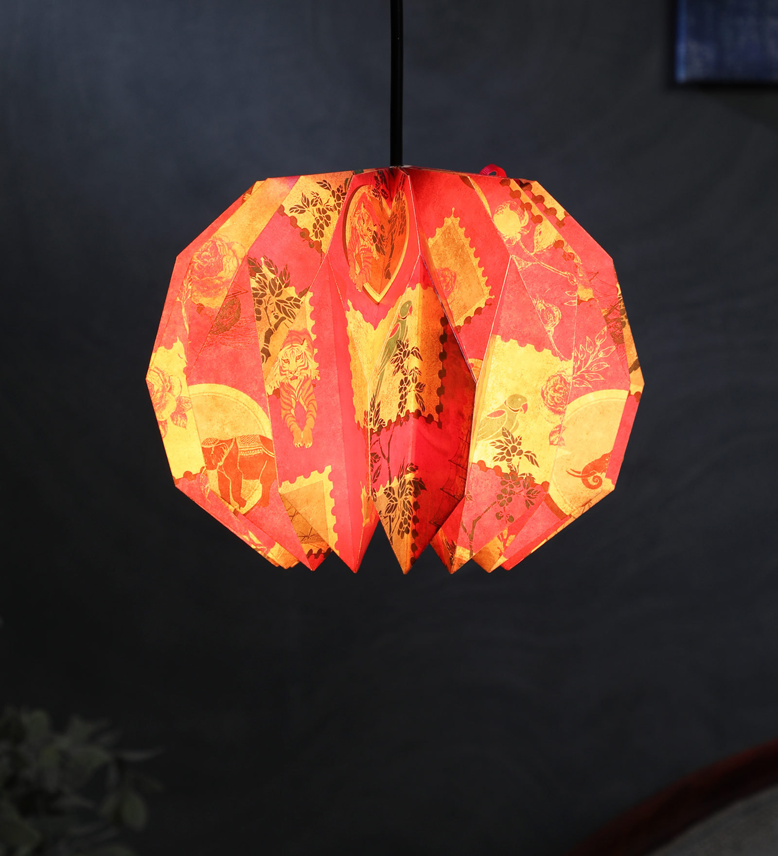 Red Paper Decorative Hanging Lights
