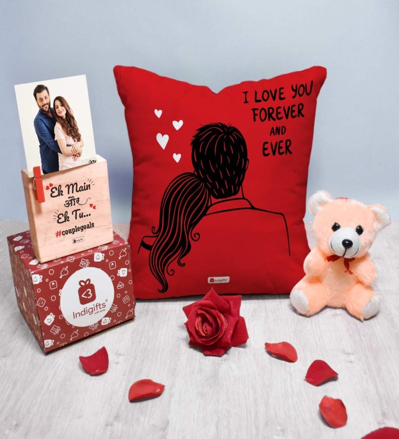 Red Polycotton Gift Hamper for Loved One for Couple