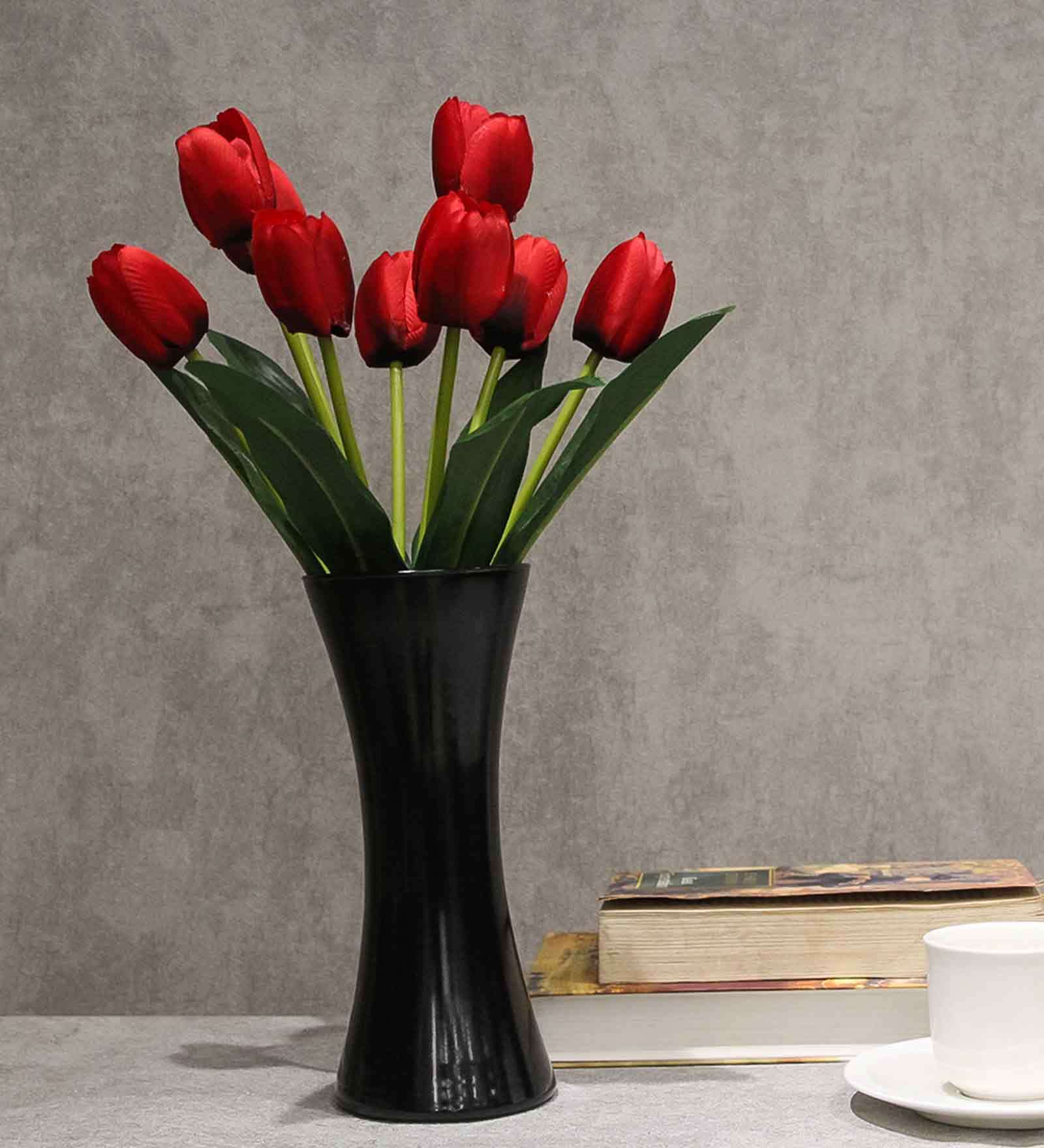 Red Polyester Tulip Str Artificial Flowers