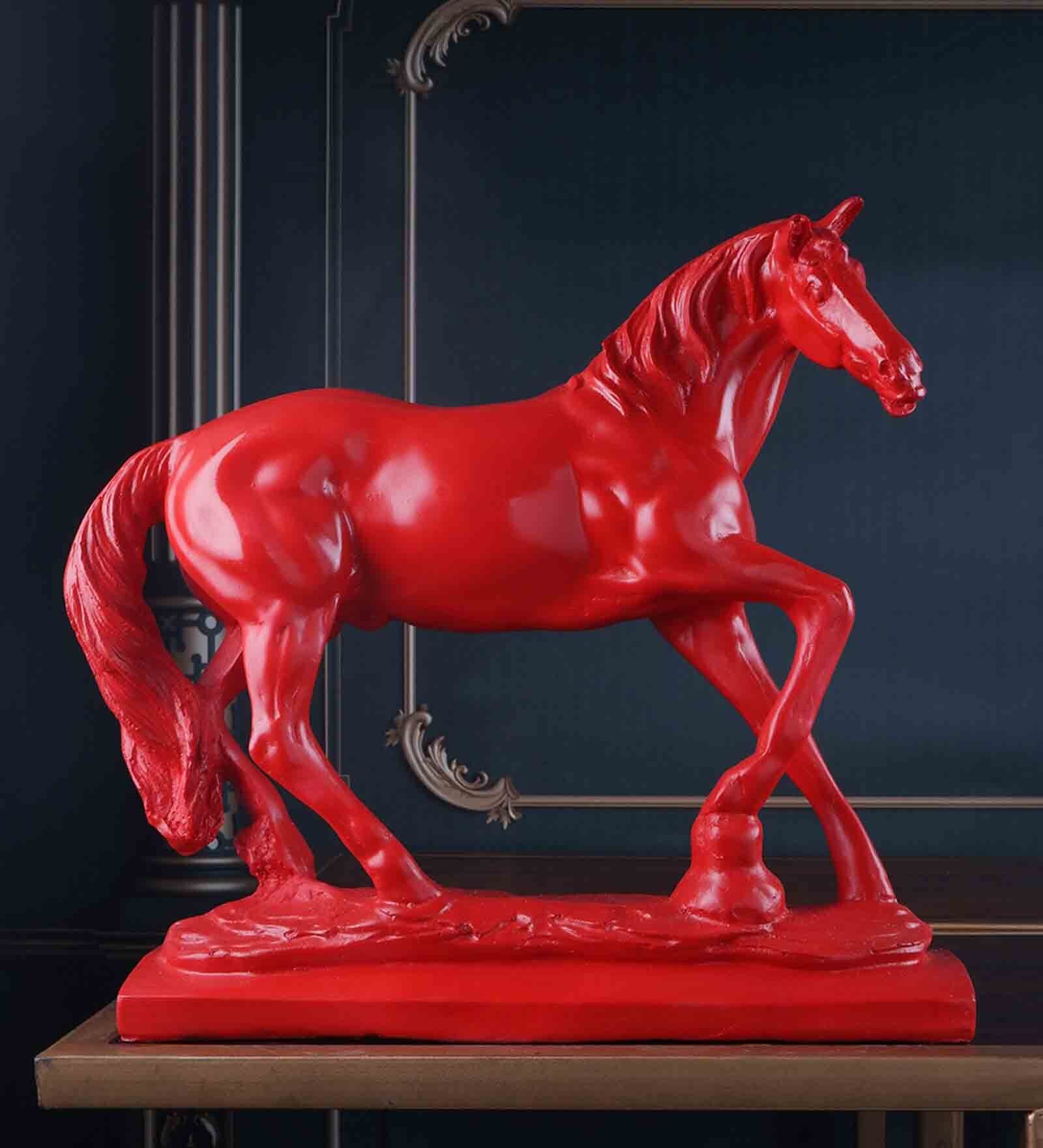 Buy Red Polyresin Premium Horse Figurine at 32 OFF by The White Ink