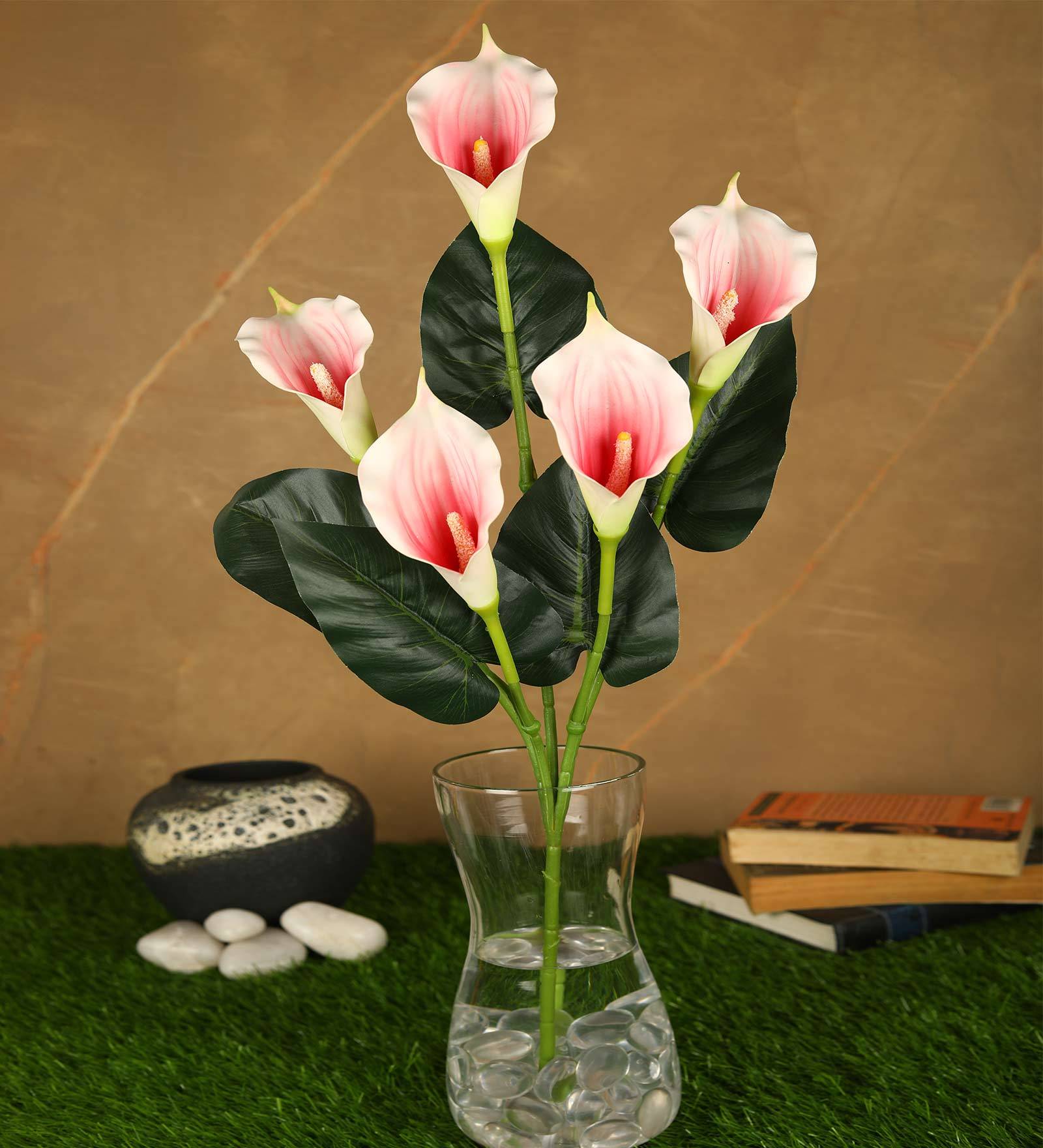 Red Polyurethane Real Touch Artificial Callalily Flower