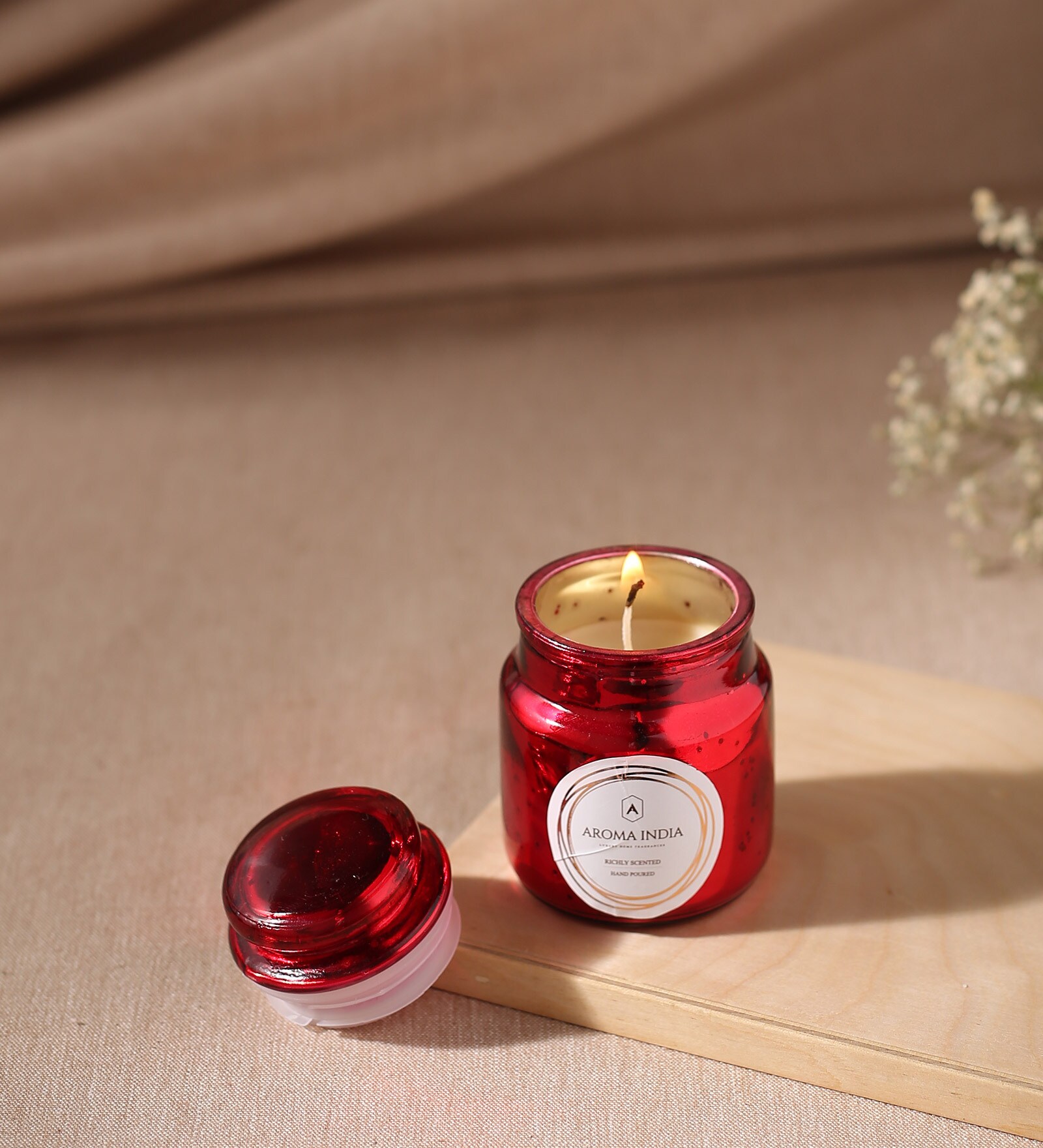 Red Rose Oudh Msc Mercury Jar Candle