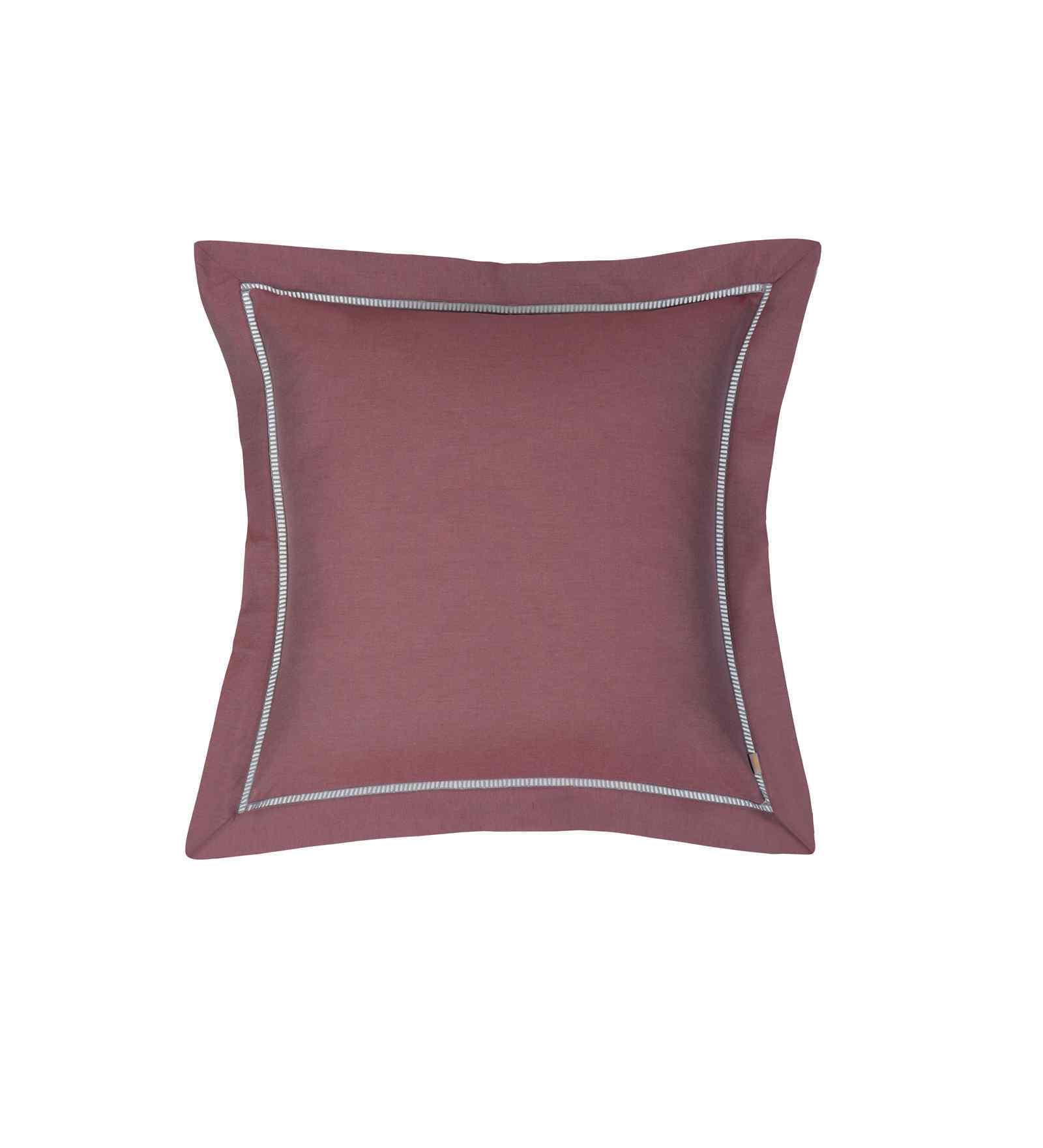 Red Solid 300 TC Cotton 2 Pillow Case Euro Set