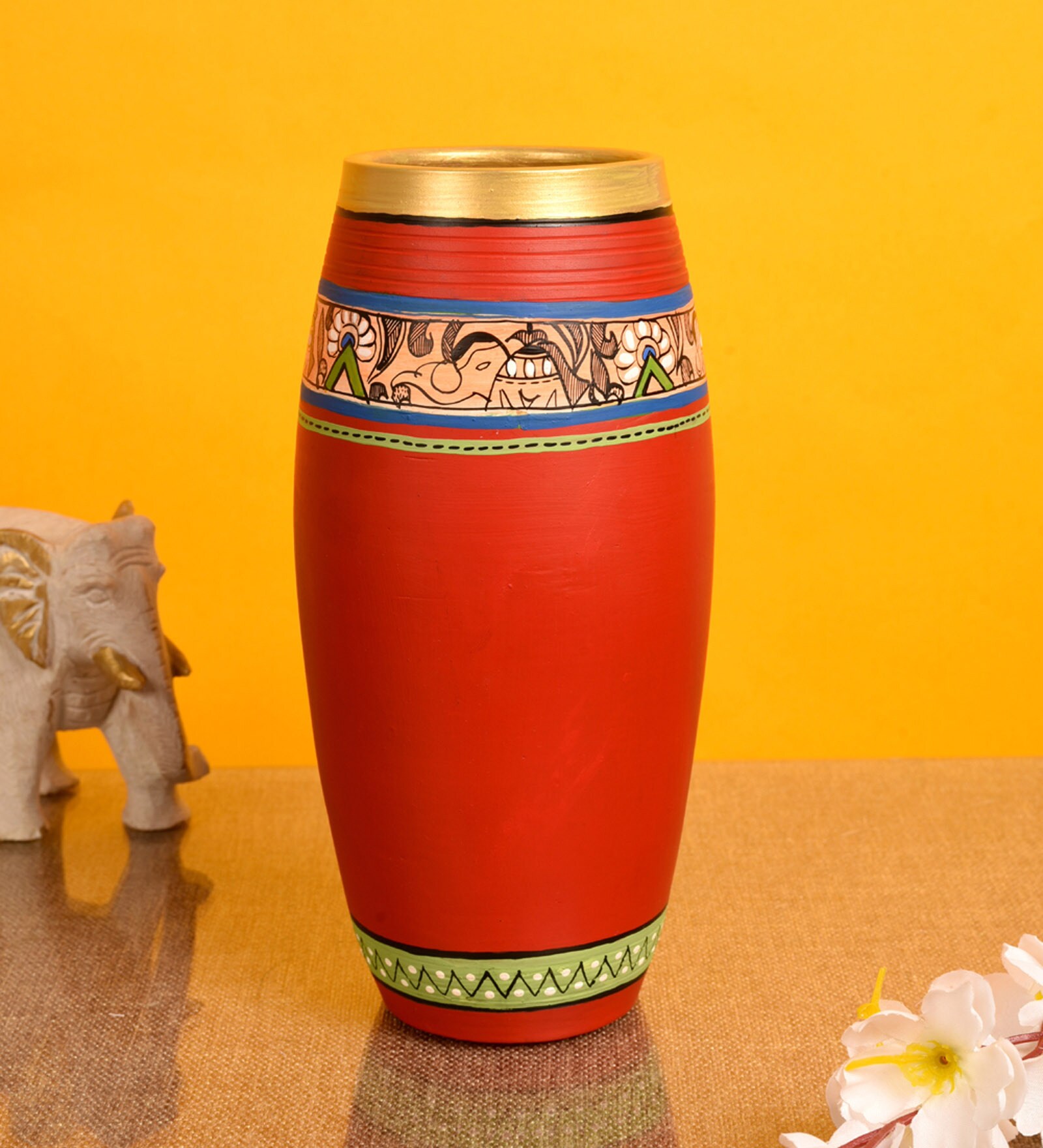 Buy Red Table Terracotta Vase by Aakriti Art Creations at 11 OFF by