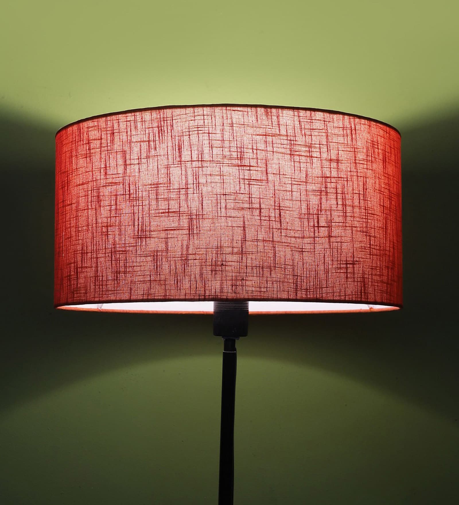 Naeva Red Cotton Fabric Solid Lampshade