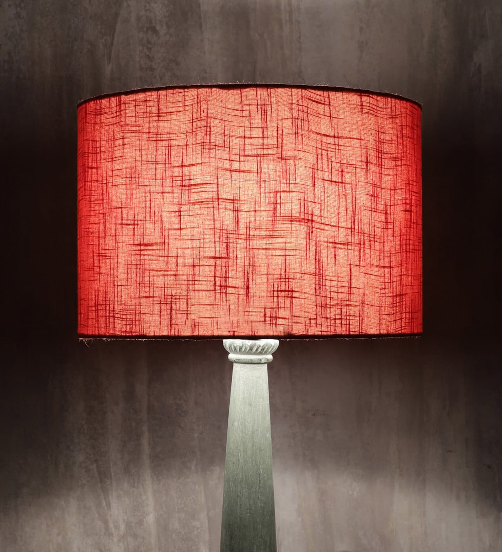 Harmony Red Cotton Fabric Solid Lampshade
