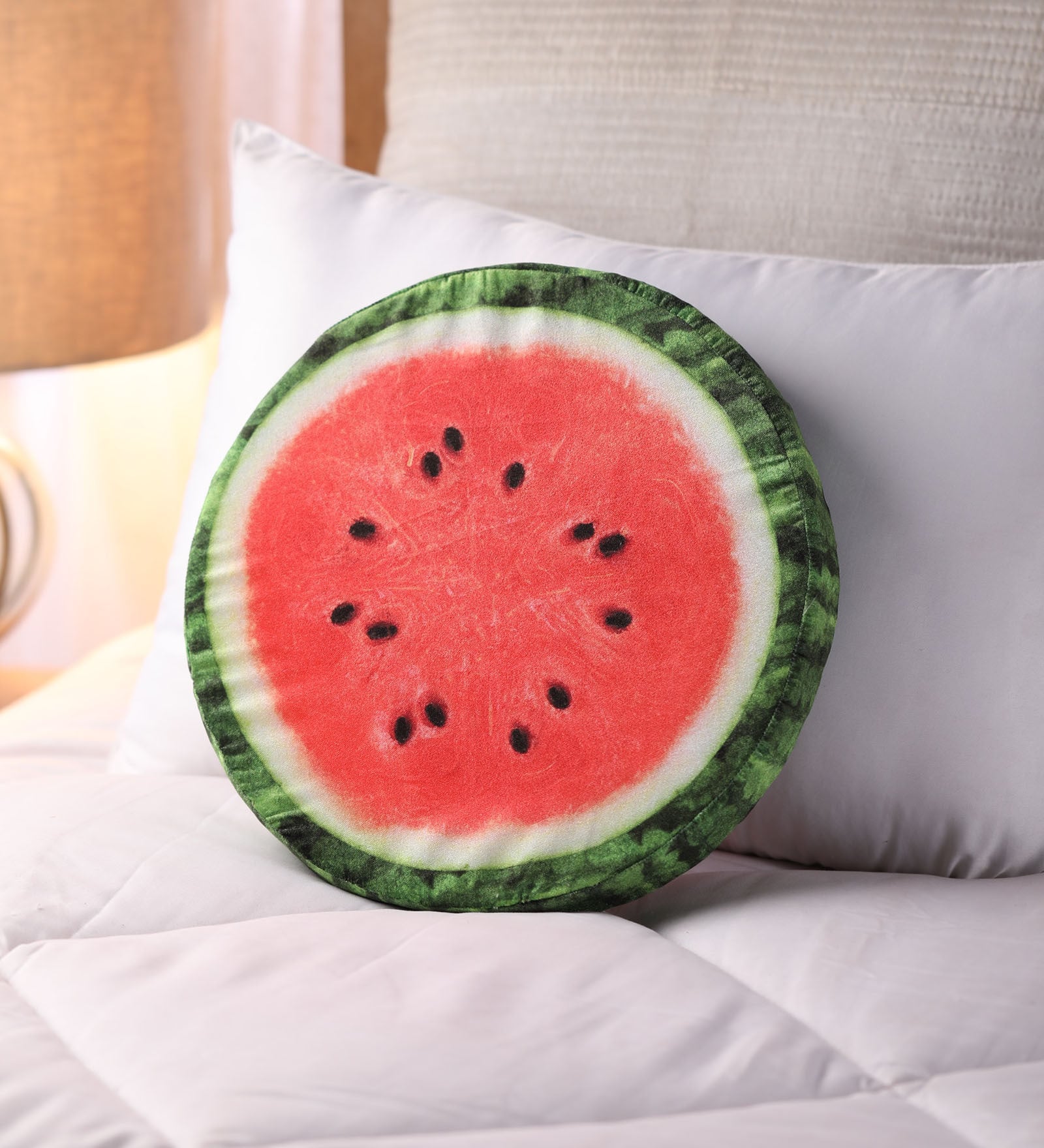 Red Velvet Water Melon Shaped Pillow