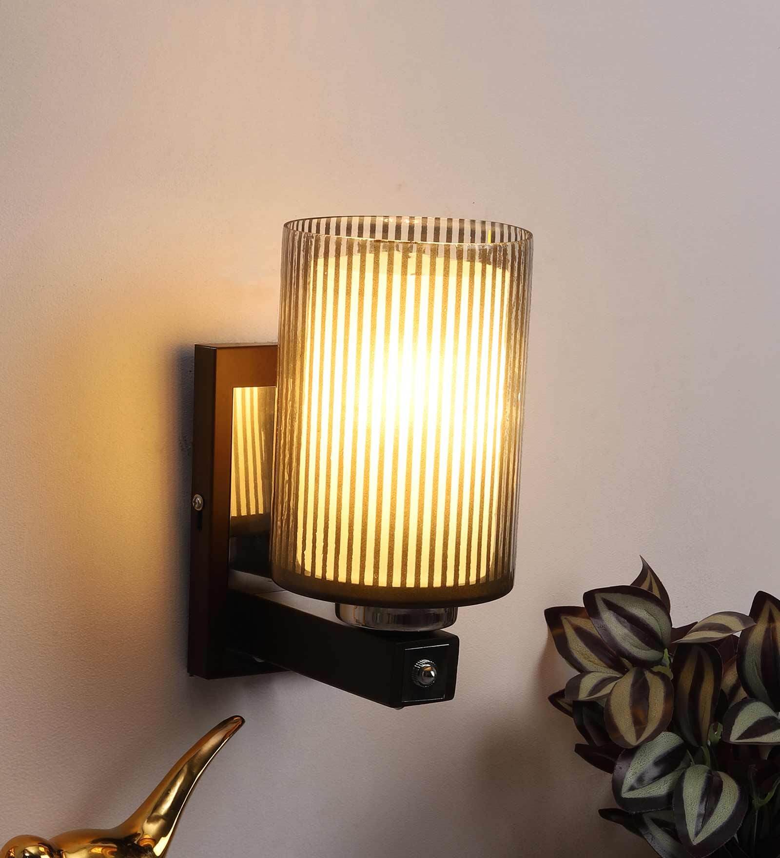 Deigo Red Wood and Metal Wall Sconces