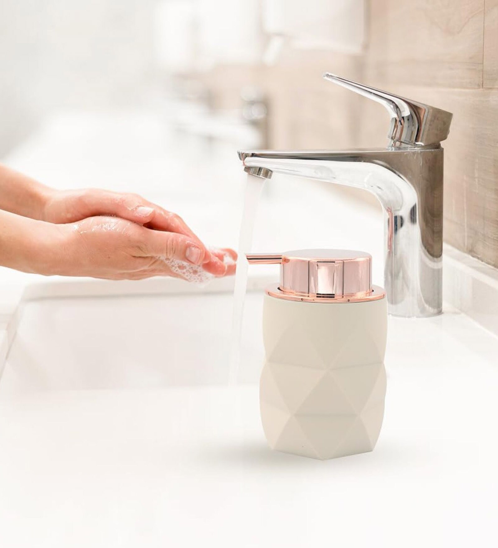 Refillable Hand Soap Dispenser for Bathroom and Kitchen Basin
