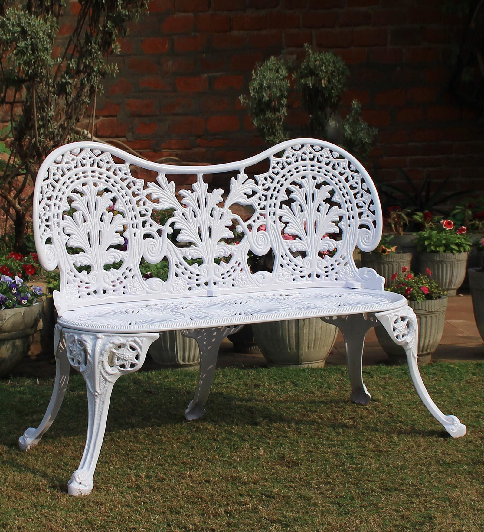 Regalia Metal Patio Chair in White Finish Regalia Metal Patio Chair in White Finish