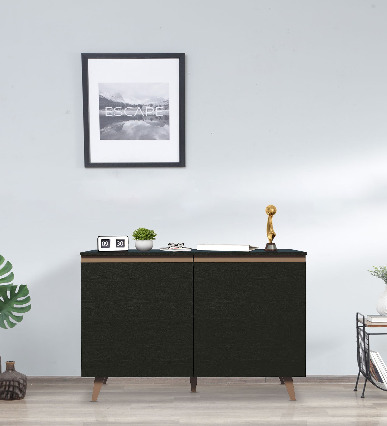 Reims Cabinet in Black Finish