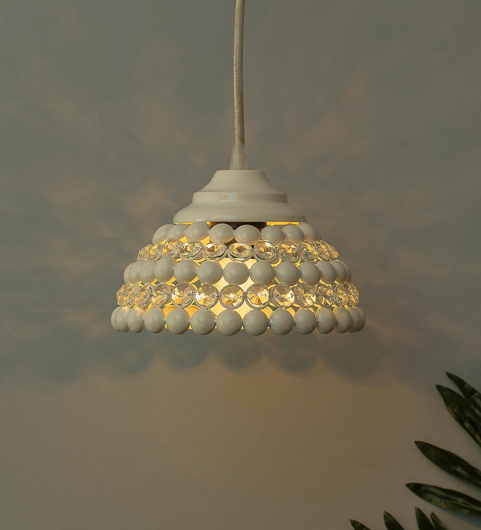 Reims White Metal Hanging Light