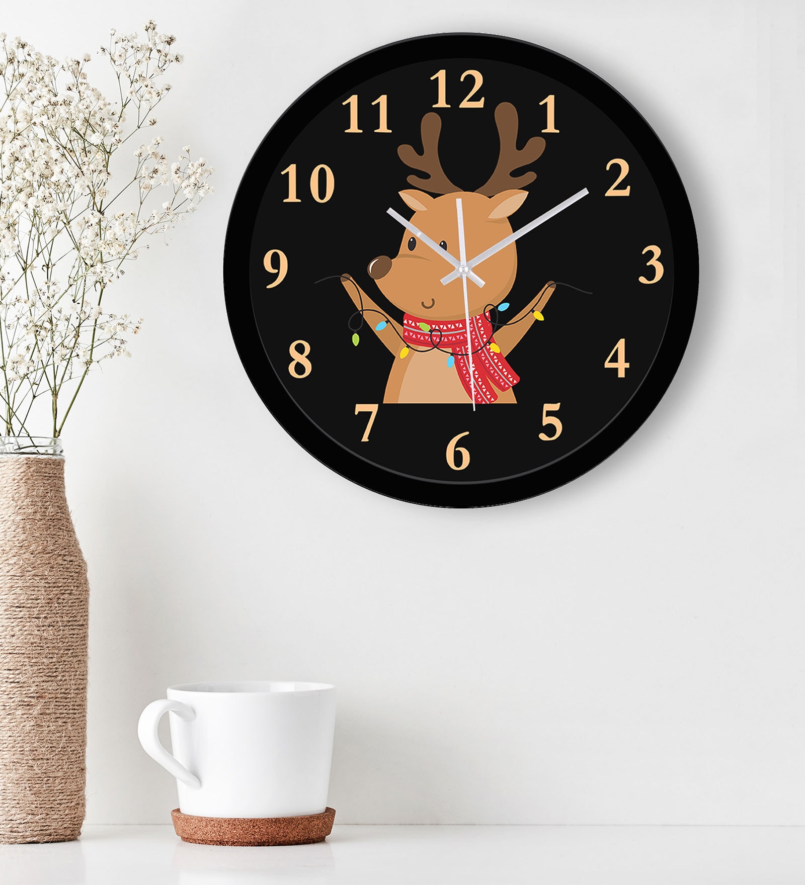 Buy Reindeer Wall Clock in Multicolour by WENS at 34% OFF by Wens ...