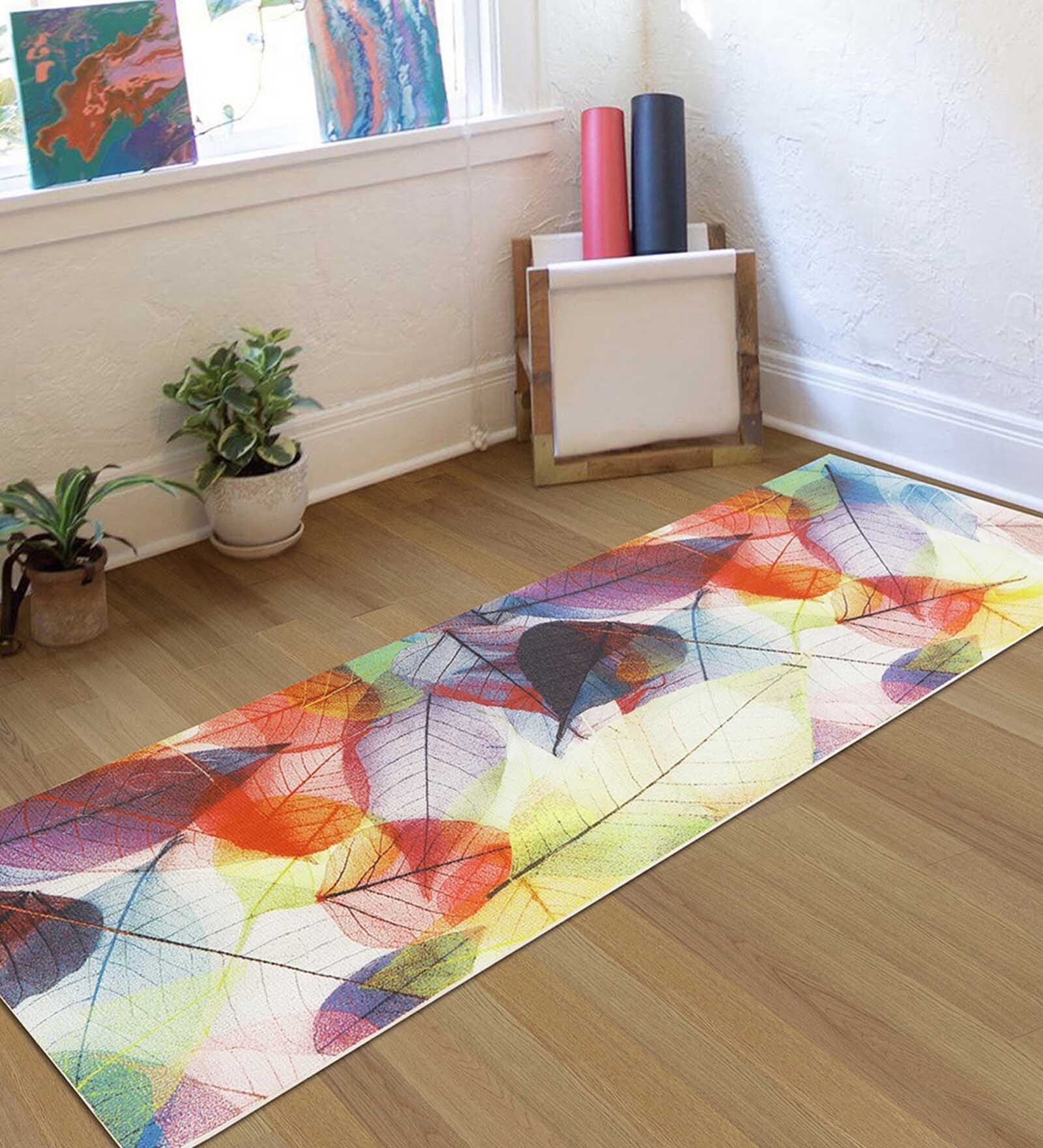 Buy Multicolor PVC AntiSkid 5 ft x 2 ft Yoga Mat at 40% OFF by ...