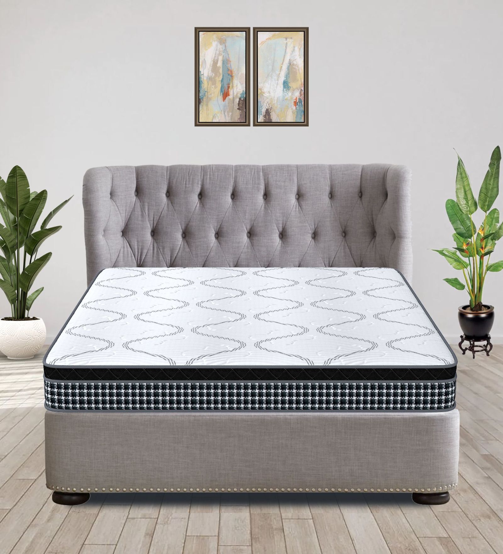 RELAX Reversible 8 Inches Memory Foam Pillow Top With ISPT Technology Queen Size Mattress