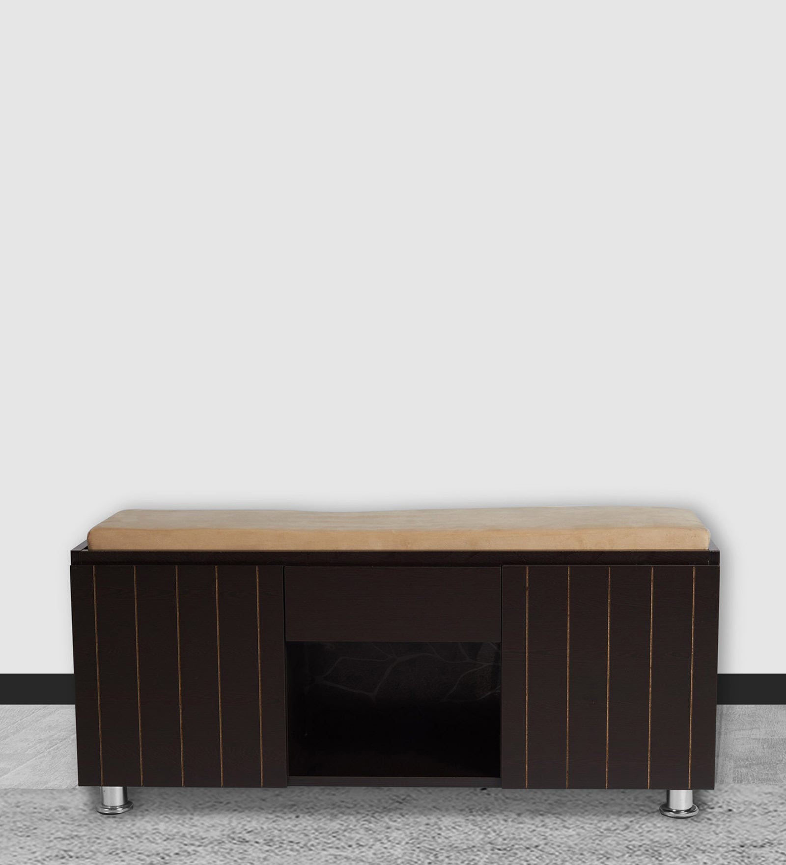 Relish Shoe Rack With Seating In Wenge Finish
