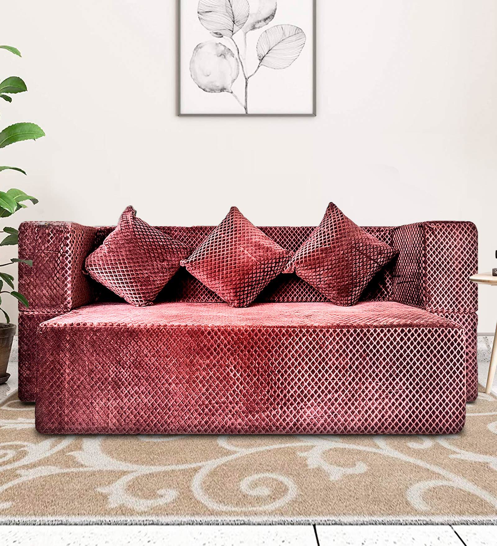 Buy Relive 14 Inch Foam (72x36) In Brown Colour Single Size Sofa Cum
