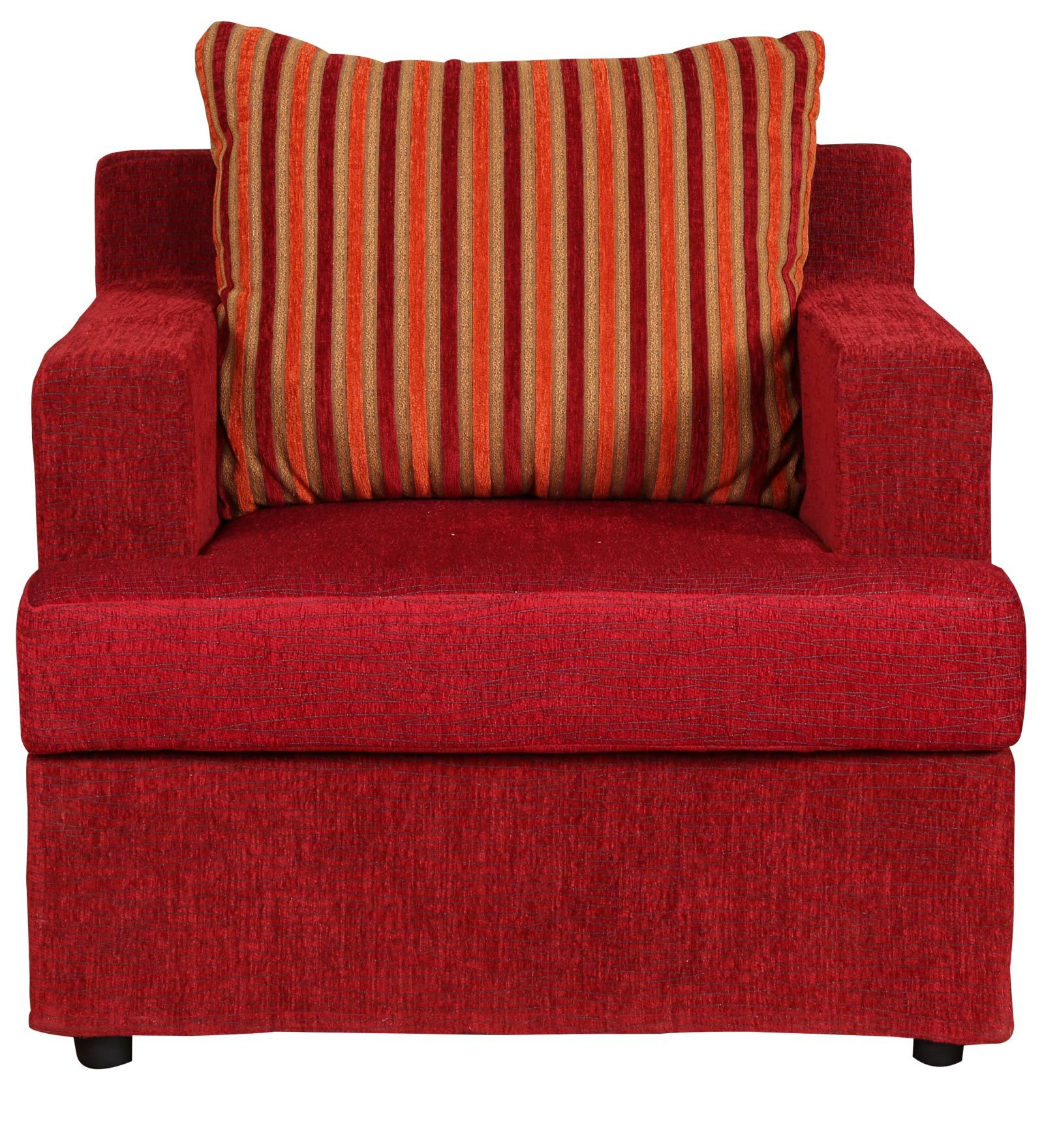 Buy Remo One Seater Sofa in Red Colour by KurlOn Online 1 Seater