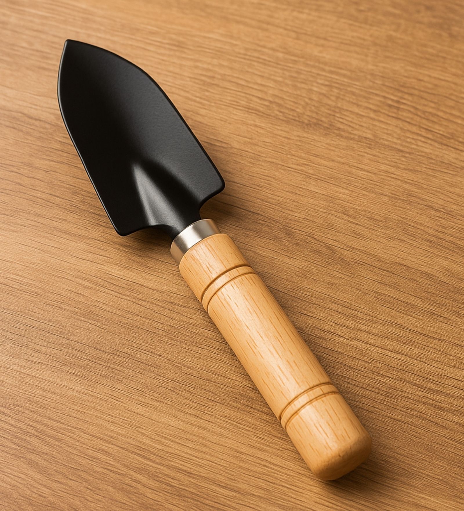Black Small Hand Trowel with Wooden