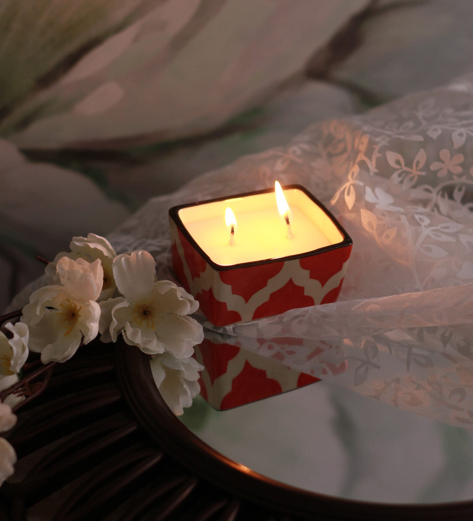 Candles Designer Candle Holder in Reusable Container