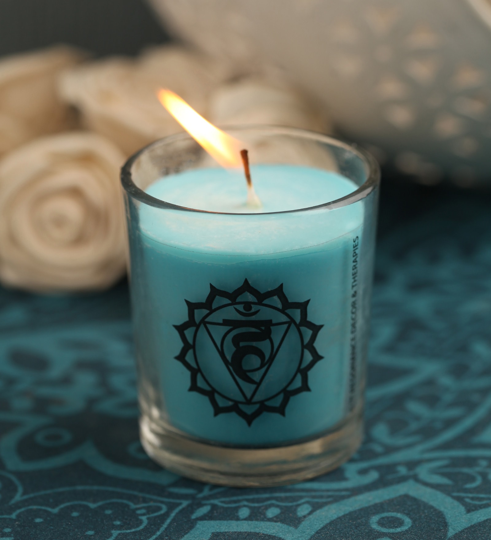 Buy Meditation Candle - Throat Chakra Healing Therapy Scented Candle by ...