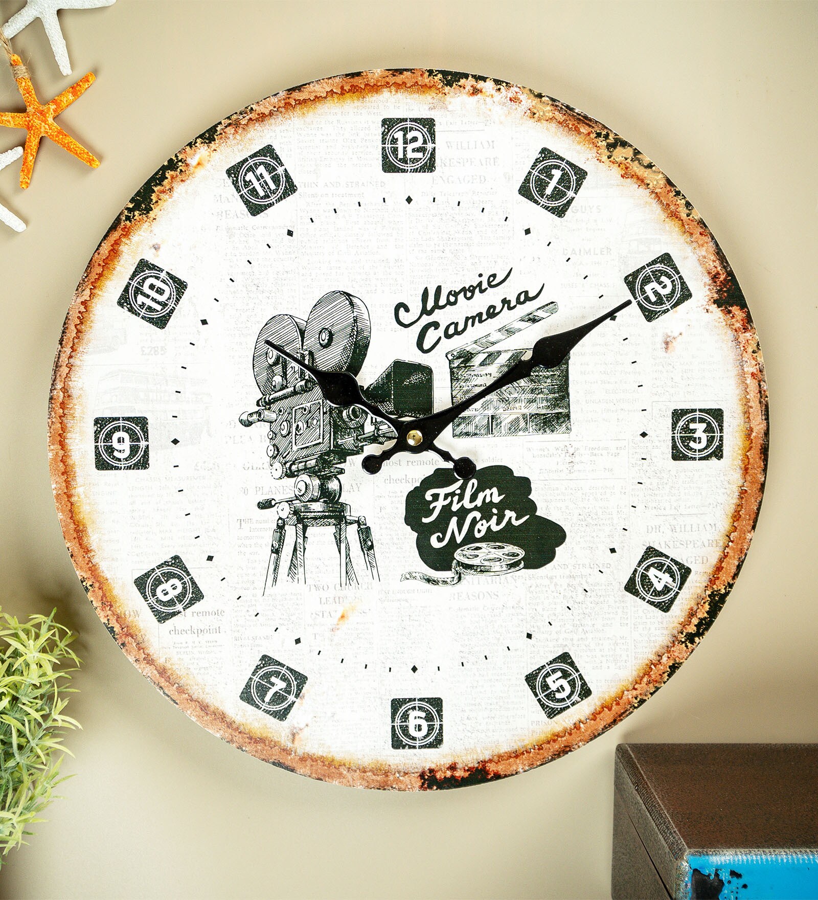 Movie Camera Dial Wall Clock