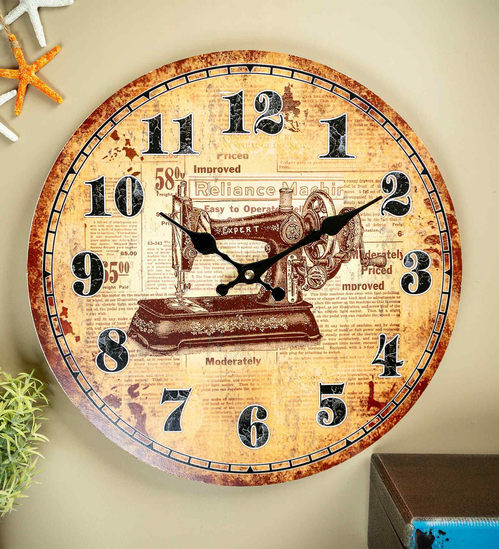Tailoring Machine Dial Wall Clock