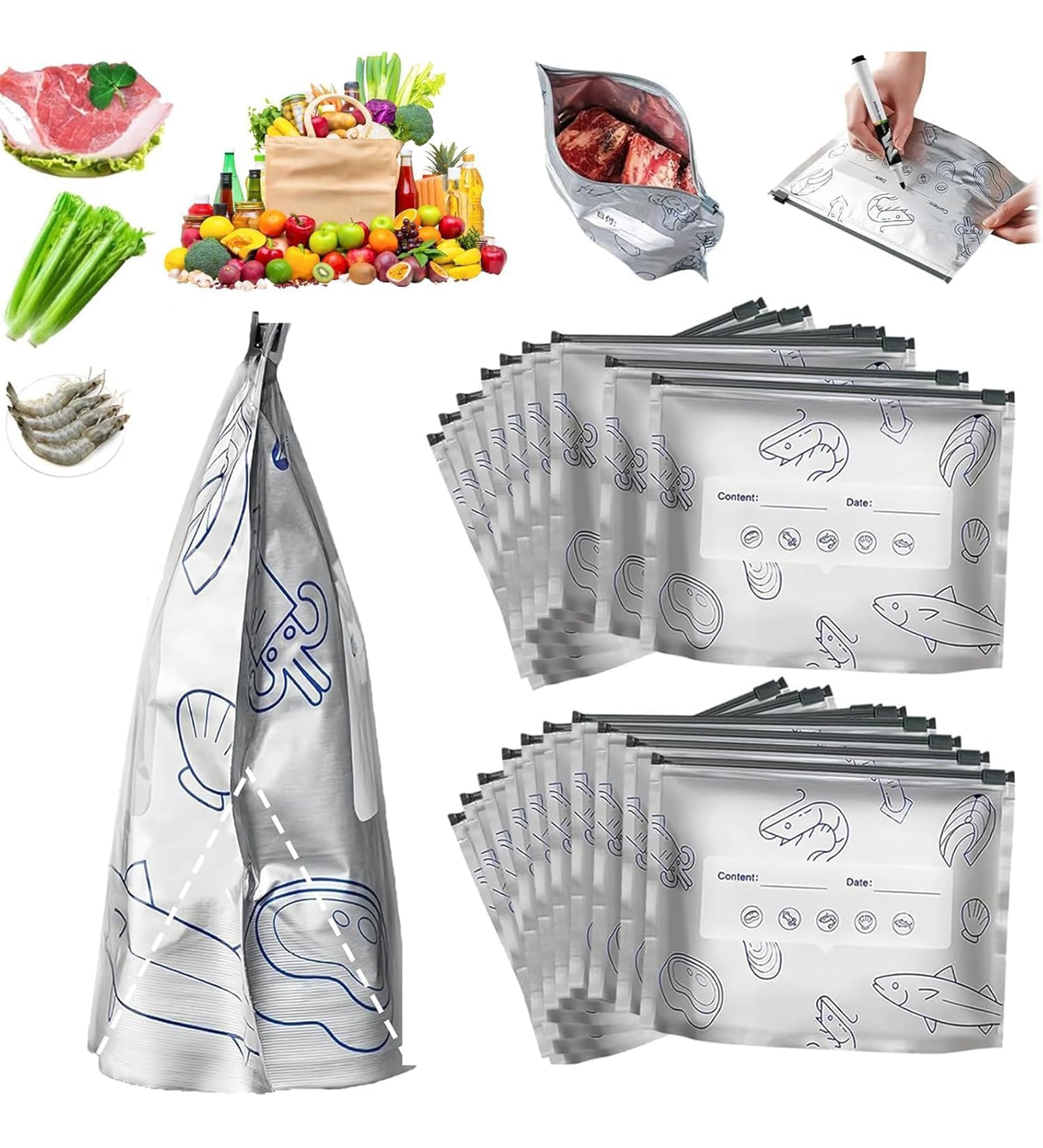 Reusable Aluminum Foil Food Storage Bag Reusable Aluminum Foil Food Storage Bag