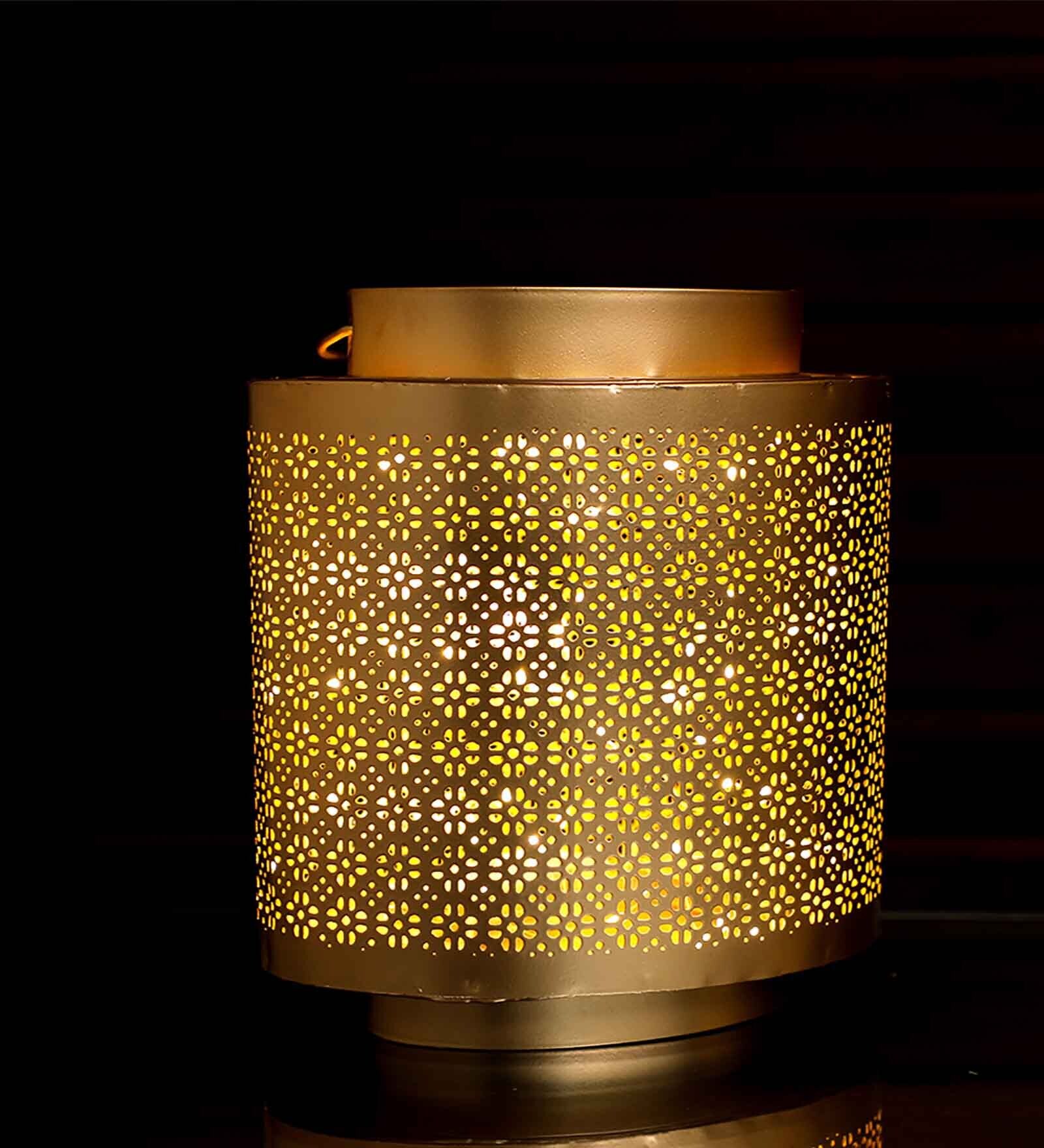 Reveler Gold Mild Steel Candle Holder