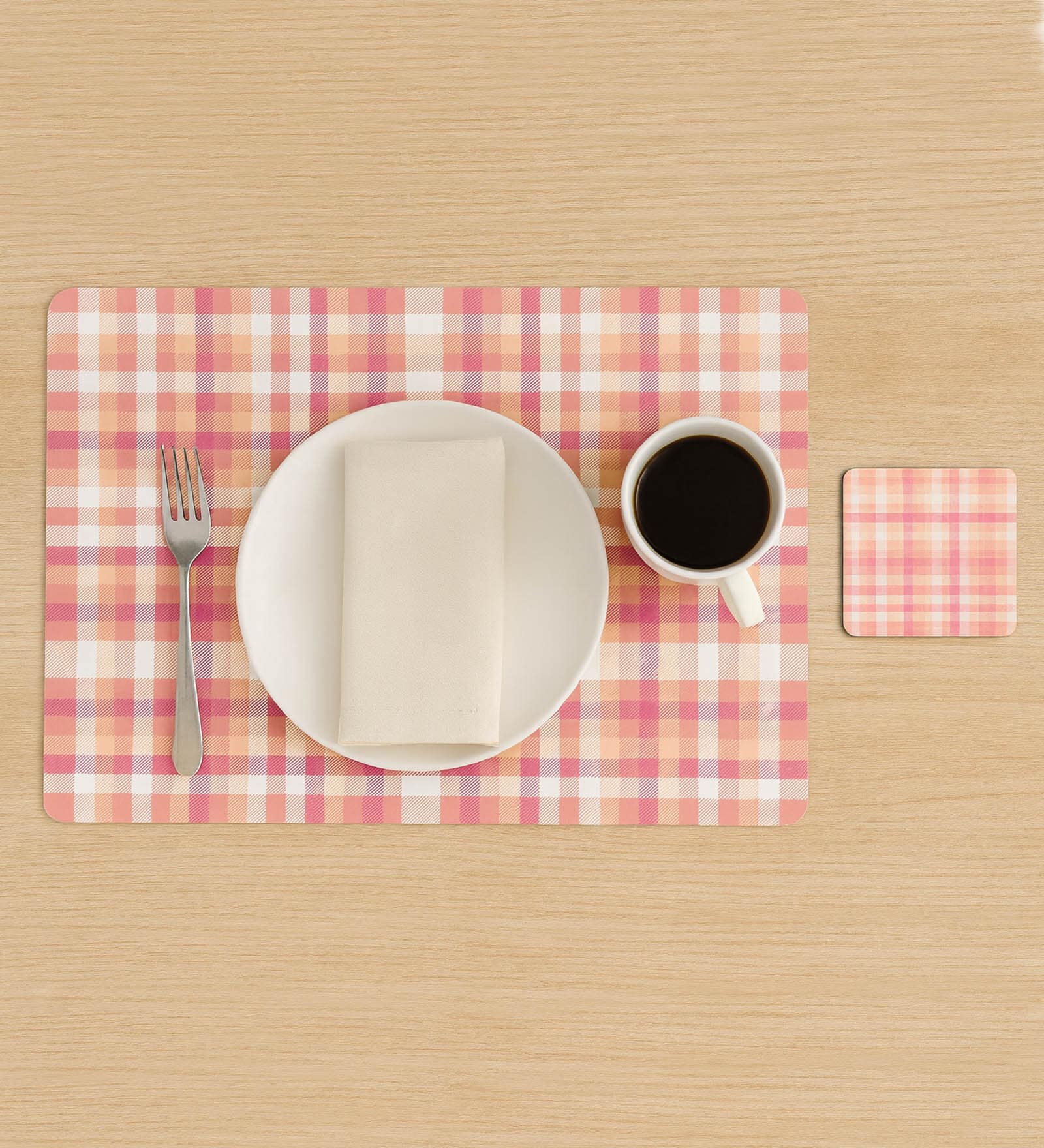 Reversible PVC Placemats & Coasters Set of 6