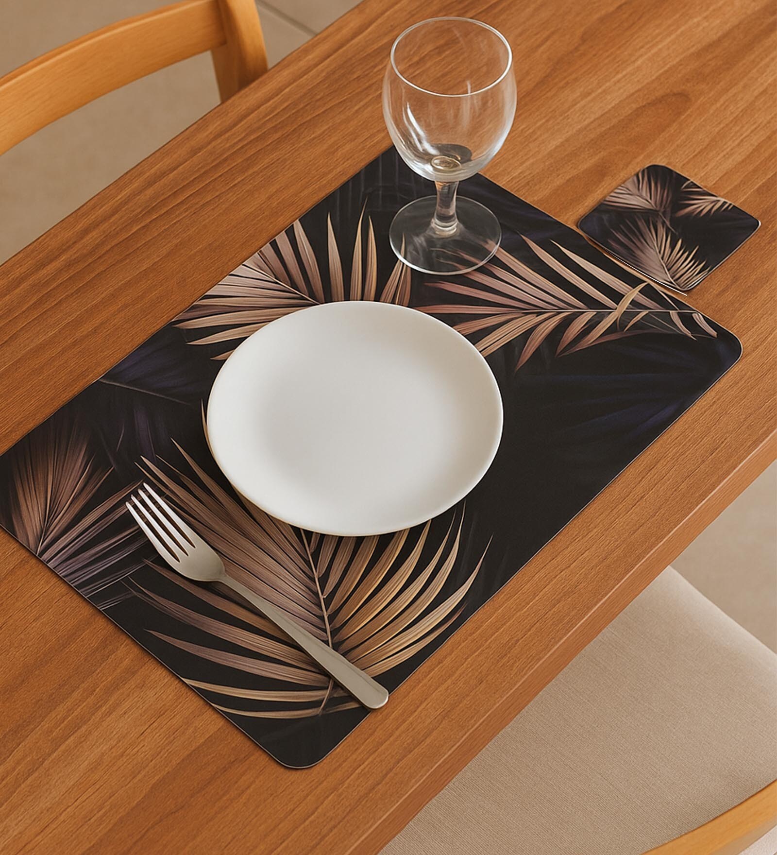 Reversible PVC Placemats & Coasters Set of 6