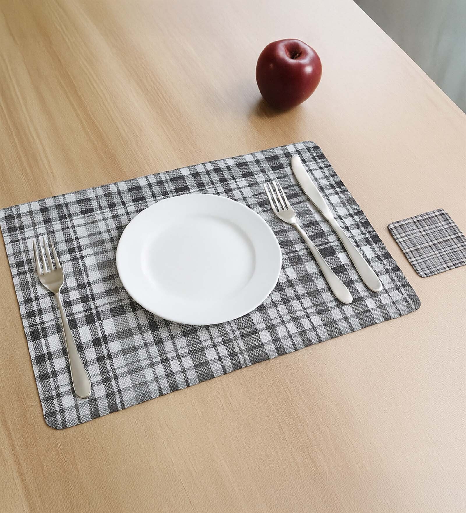 Reversible PVC Placemats & Coasters Set of 6