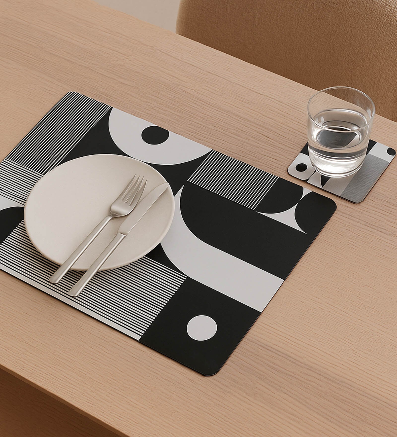 Reversible PVC Placemats & Coasters Set of 6