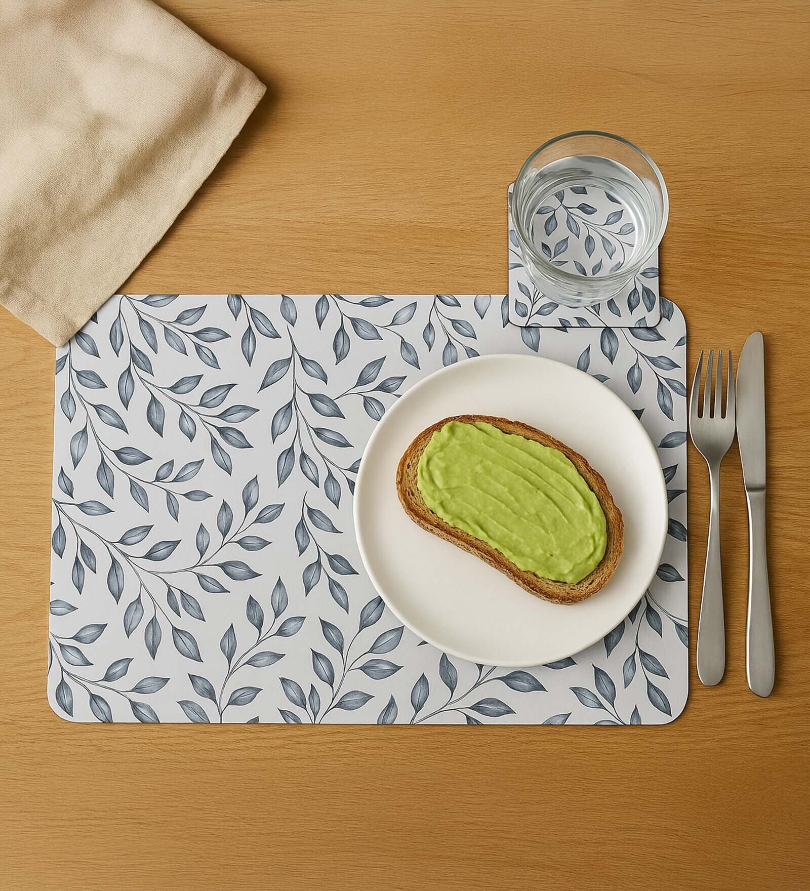 Reversible PVC Placemats & Coasters Set of 6