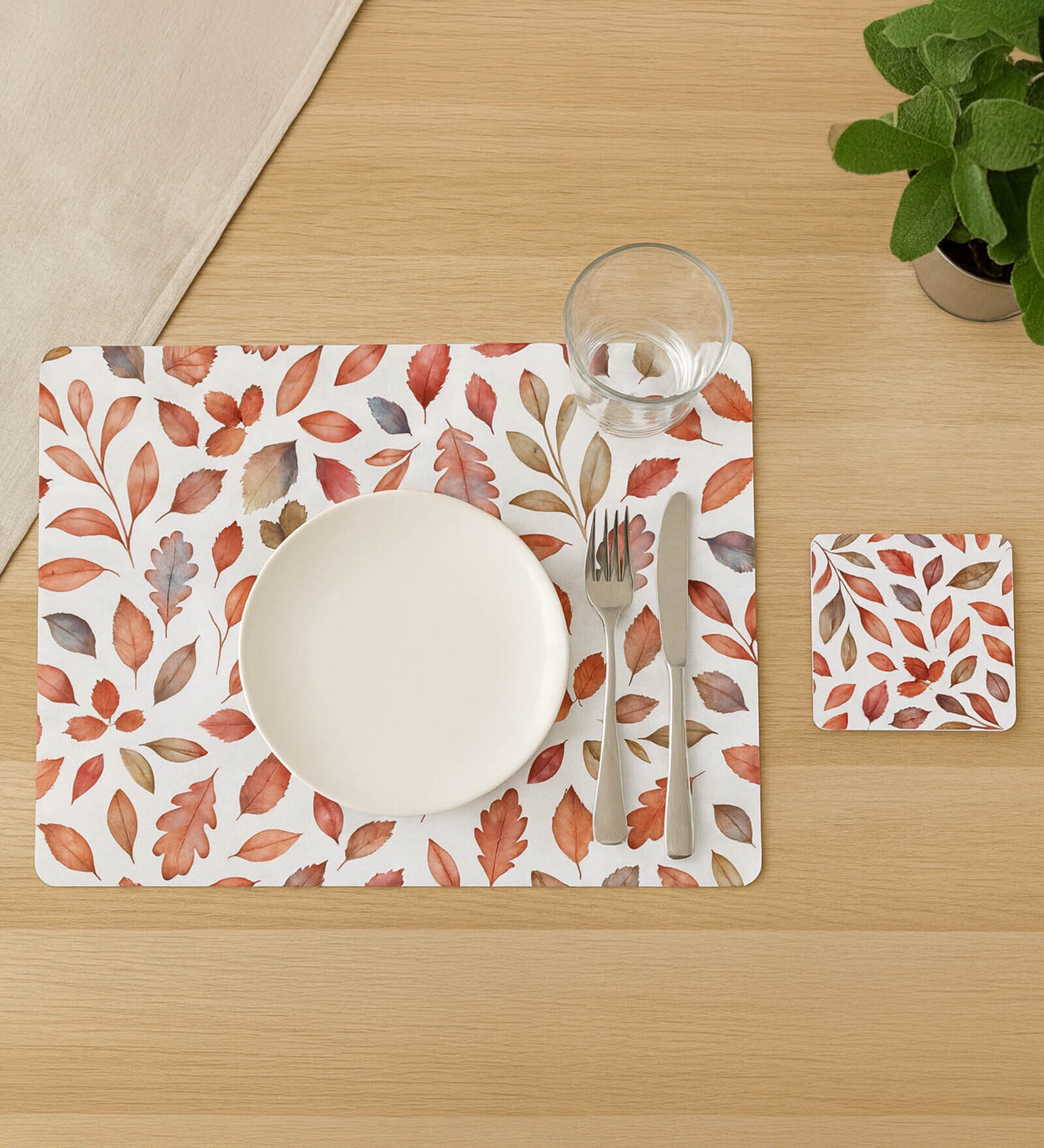 Reversible PVC Placemats & Coasters Set of 6