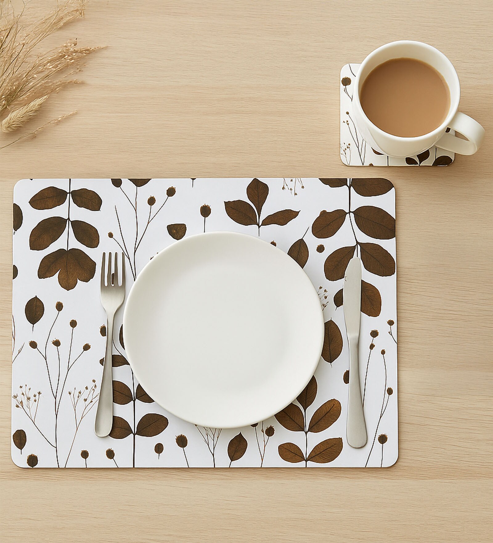 Reversible PVC Placemats & Coasters Set of 6