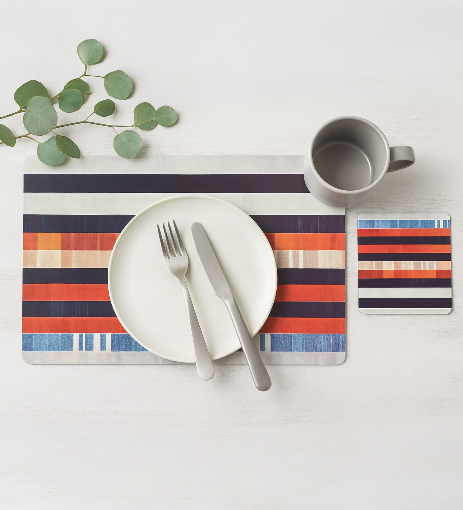 Reversible PVC Placemats & Coasters Set of 6